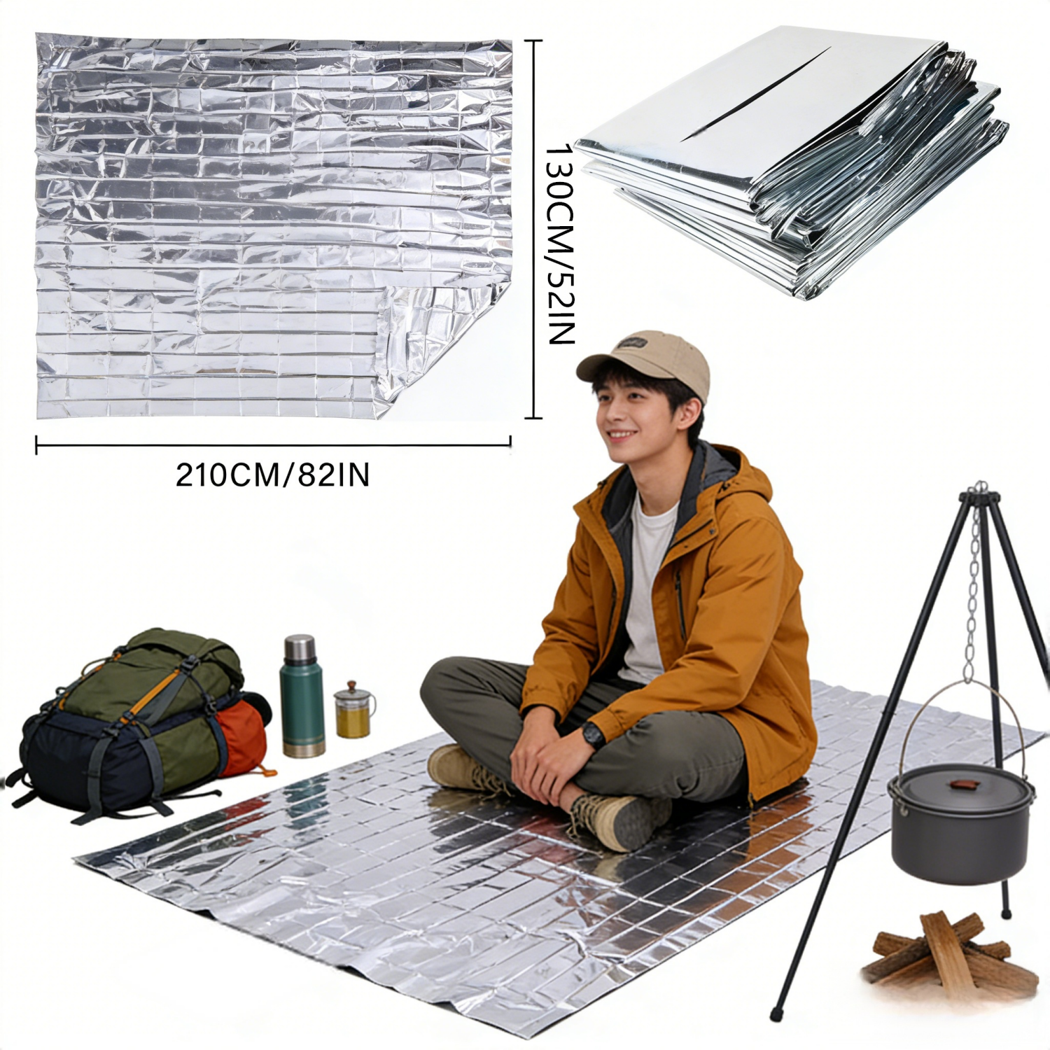 Foldable Reflective Survival B - مراجعة Survival Blanket Reflective وسعره